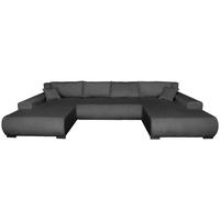 WOHNLANDSCHAFT Anthrazit Cord  - Anthrazit/Schwarz, KONVENTIONELL, Textil/Metall (191/351/191cm) - Carryhome