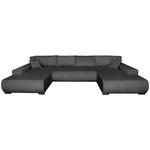 WOHNLANDSCHAFT Anthrazit Cord  - Anthrazit/Schwarz, KONVENTIONELL, Textil/Metall (191/351/191cm) - Carryhome