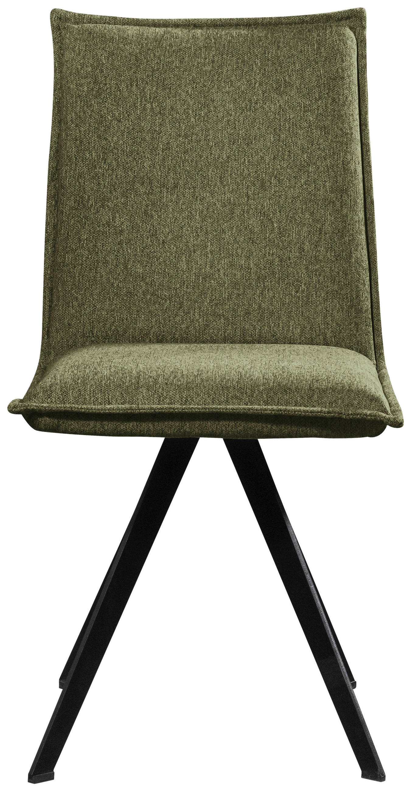 STUHL Webstoff Olivgrün, Schwarz Buche massiv  - Schwarz/Olivgrün, Basics, Holz/Textil (46/91/61cm) - Carryhome