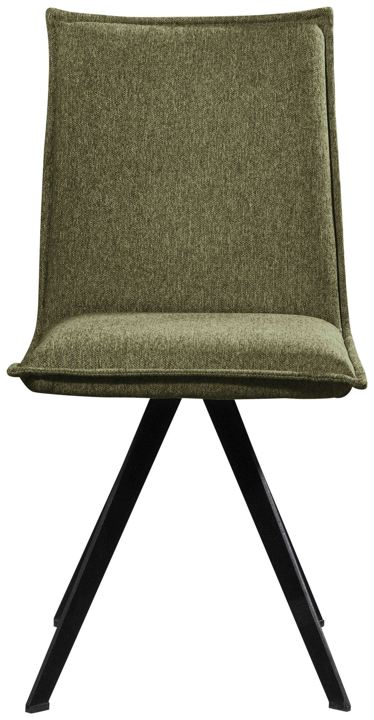 STUHL Webstoff Schwarz, Olivgrün Buche massiv  - Schwarz/Olivgrün, Basics, Holz/Textil (46/91/61cm) - Carryhome