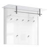 GARDEROBENPANEEL  in 96/78/33 cm  - Weiss/Alufarben, Design, Glas/Holzwerkstoff (96/78/33cm) - Moderano