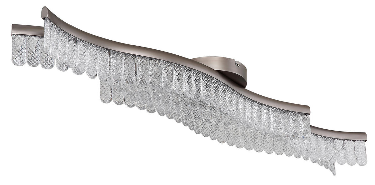 STROPNA LED-SVETILKA  Juliet  1560 lm 3200 K 230 V  - barve grafita/prozorno, Design, kovina/umetna masa (108/18/13cm) - Globo