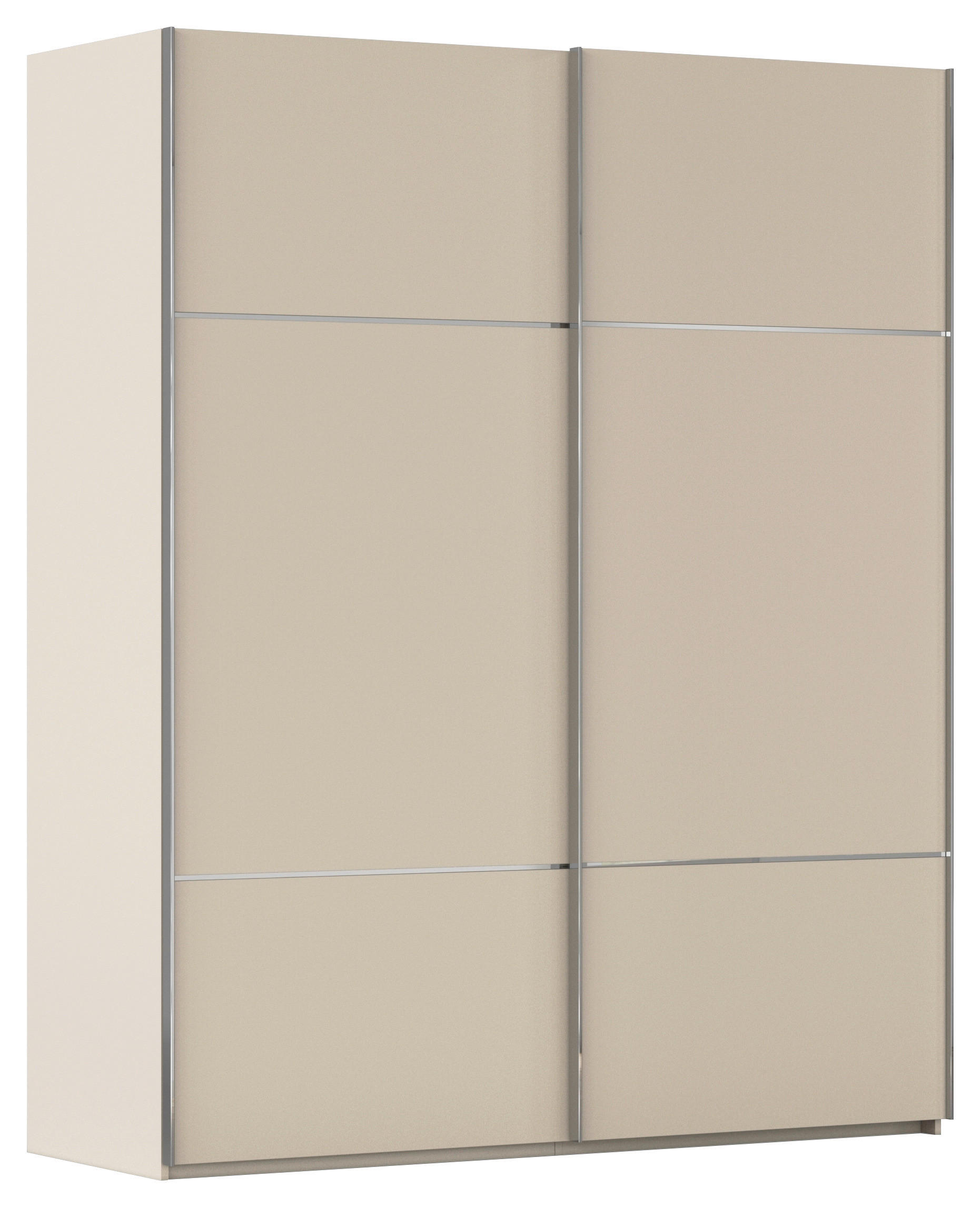 SCHWEBETÜRENSCHRANK in Champagner  - Chromfarben/Champagner, KONVENTIONELL, Holzwerkstoff/Metall (201/223/68cm) - Novel