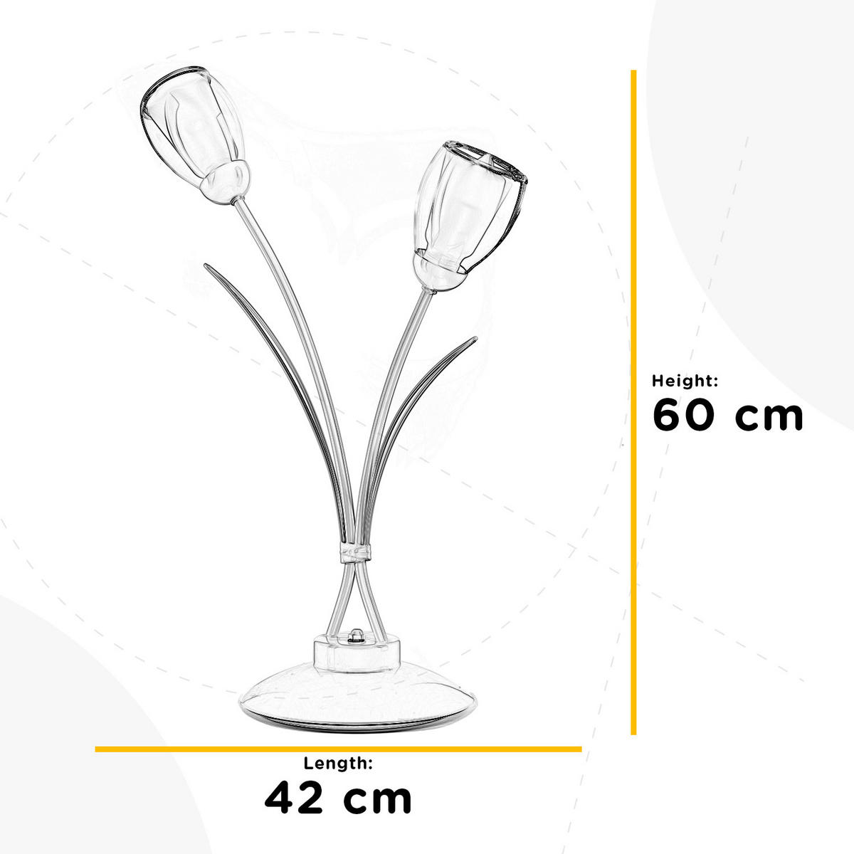 TISCHLEUCHTE 42/30/60 cm   - Basics (42/30/60cm)