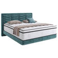 BOXSPRINGBETT 160/200 cm  in Blau  - Blau/Schwarz, KONVENTIONELL, Kunststoff/Textil (160/200cm) - Carryhome