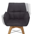 ARMLEHNSTUHL in Holz, Textil Schwarz, Eichefarben  - Eichefarben/Schwarz, Design, Holz/Textil (61/87/63cm) - Waldwelt