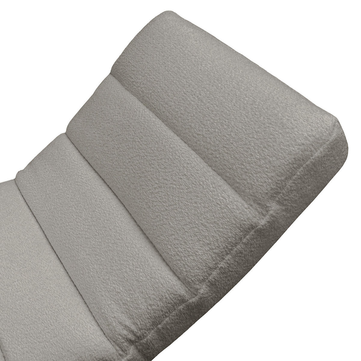 RELAXLIEGE SWING Bouclé Dunkelgrau  - Dunkelgrau/Silberfarben, Design, Textil/Metall (65/65-95/171cm) - Livetastic