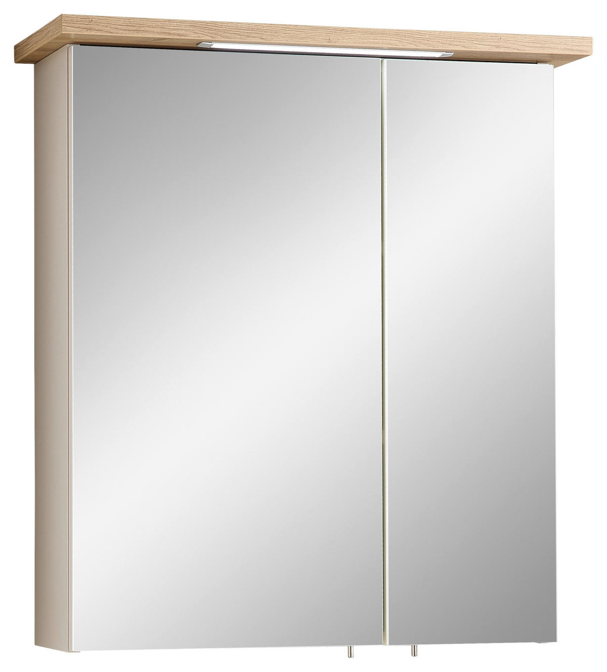 SPIEGELSCHRANK 60/72/20 cm  - Chromfarben/Kaschmir, KONVENTIONELL, Glas/Holzwerkstoff (60/72/20cm) - Xora