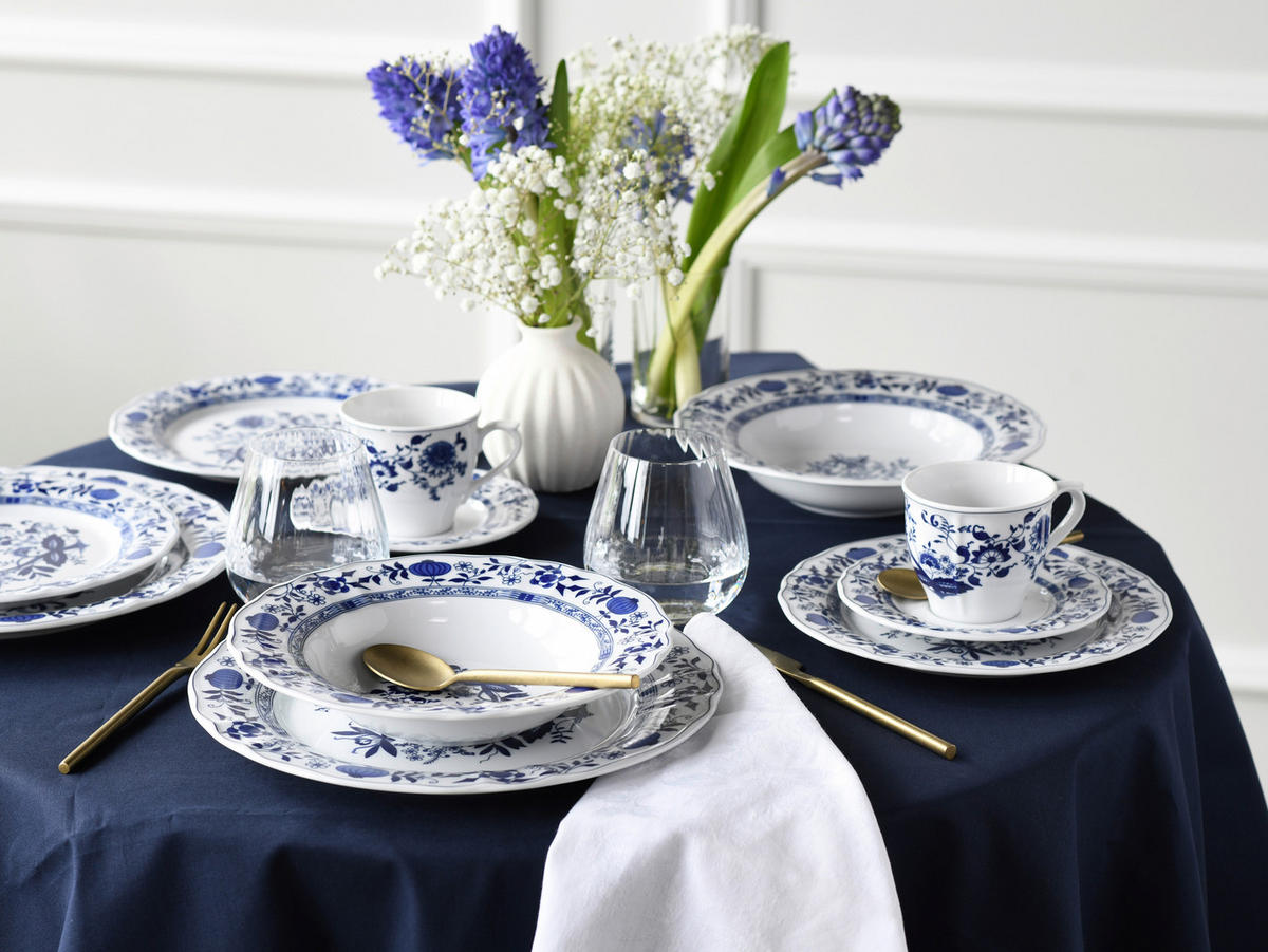 KOMBISERVICE Flora Zwiebelmuster 30-teilig  - Blau/Weiß, Design, Keramik - Creatable