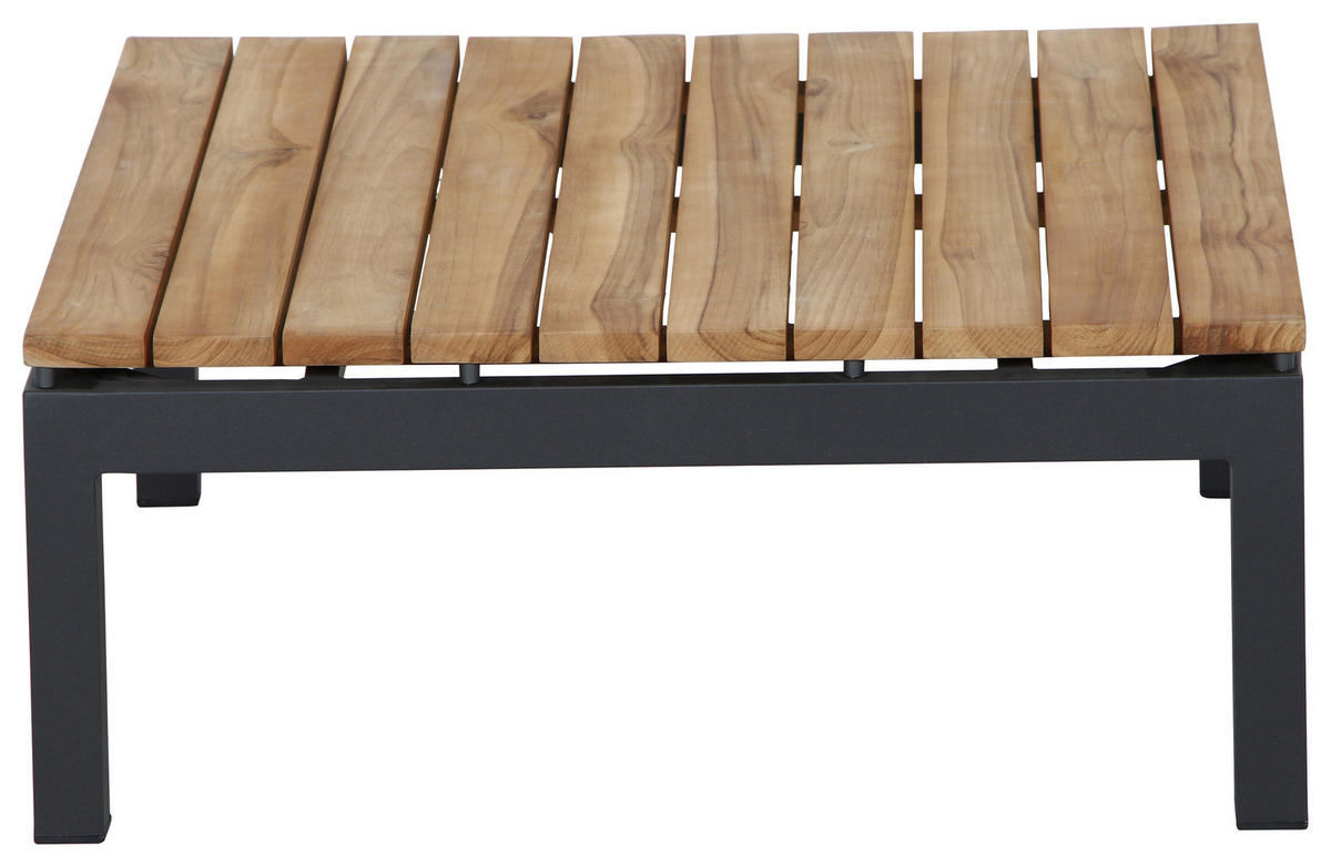 LOUNGETISCH 73,5/73,5/31,5 cm  - Anthrazit/Teakfarben, MODERN, Holz/Metall (73,5/73,5/31,5cm) - Siena Garden