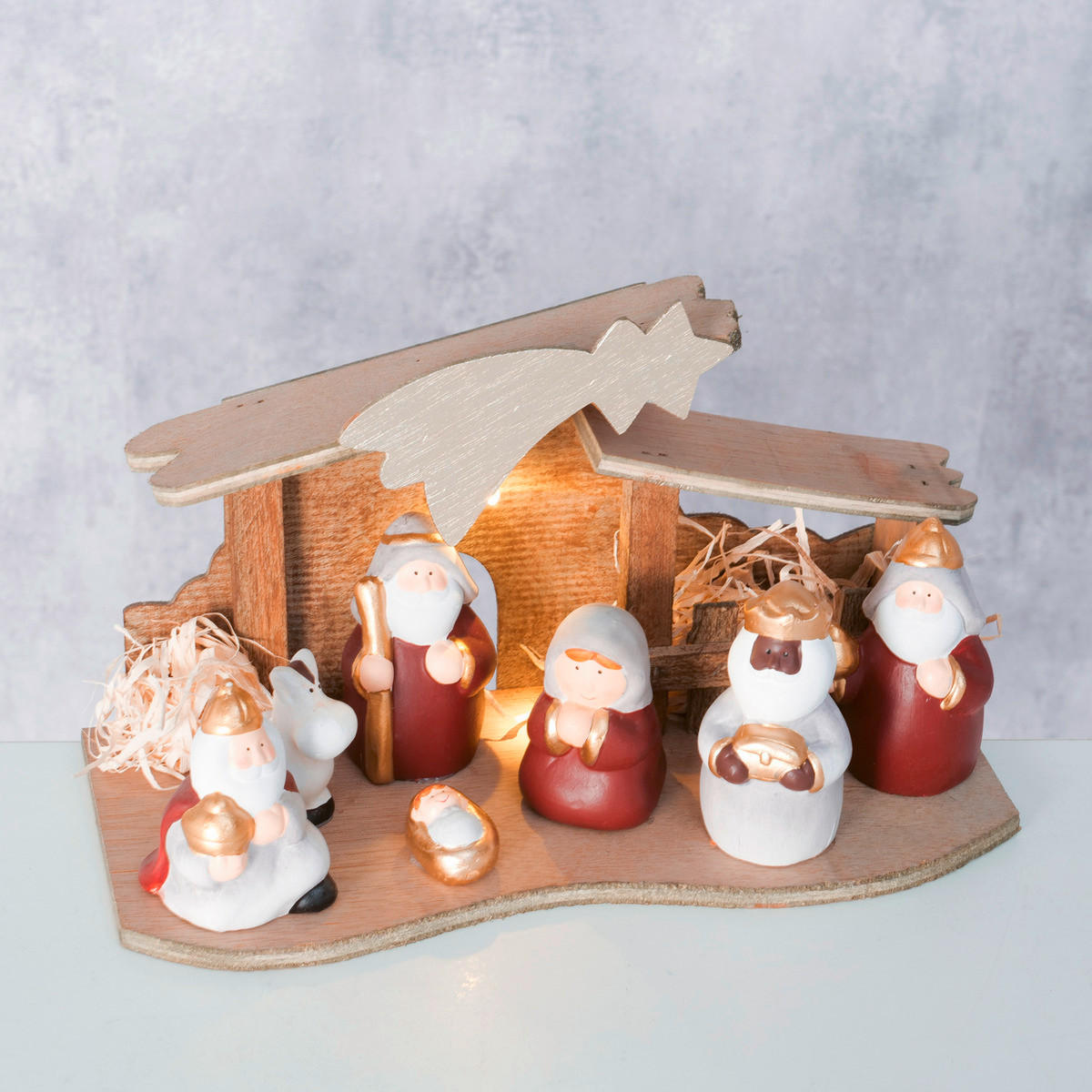WEIHNACHTSKRIPPE - Beige/Braun, Basics, Keramik (26,5/11,5/15,0cm) - Boltze Home