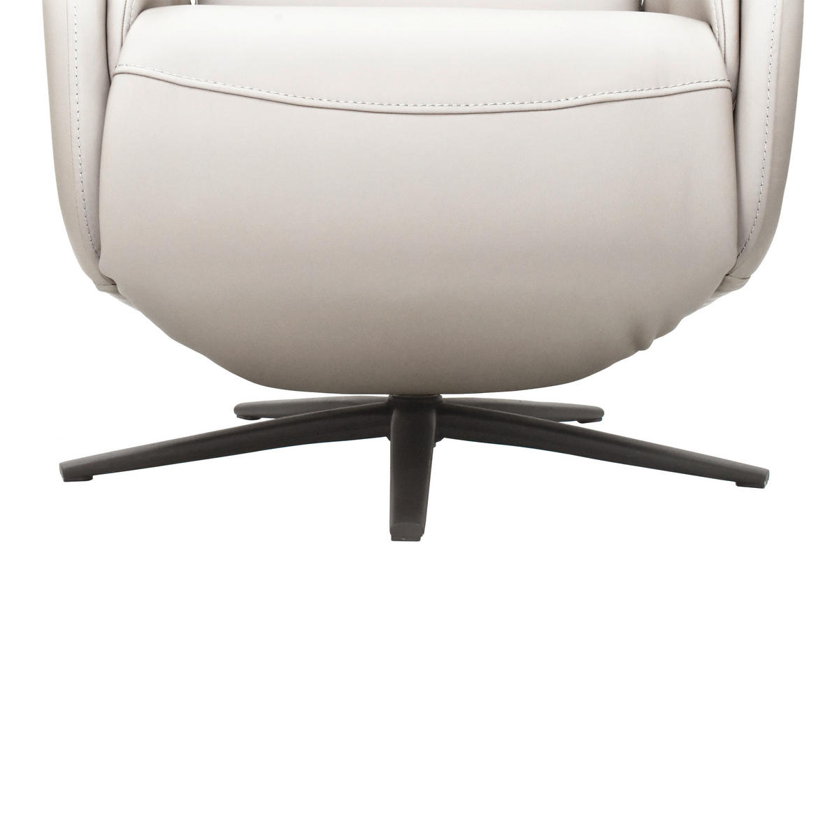 RELAXSESSEL Jessica beschichtet Kombination Echtleder/Lederlook    - Hellgrau/Schwarz, Design, Leder/Textil (74/100/89cm) - Cantus
