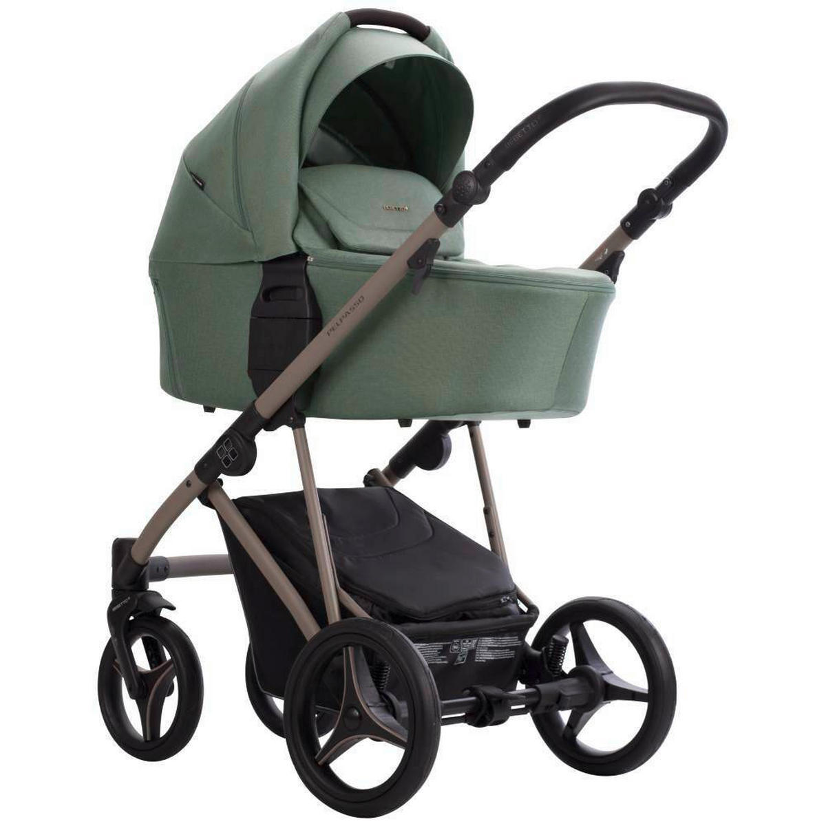 KOLICA ZA SPAVANJE   - boje kadulje, Basics, metal/tekstil (99/61/121cm) - BEBETTO