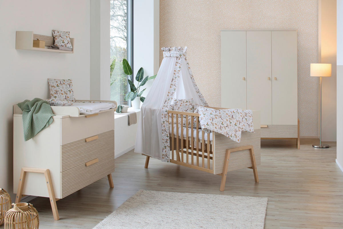 BABYZIMMER 3-teilig  - Beige/Buchefarben, Basics, Holz/Holzwerkstoff - Schardt