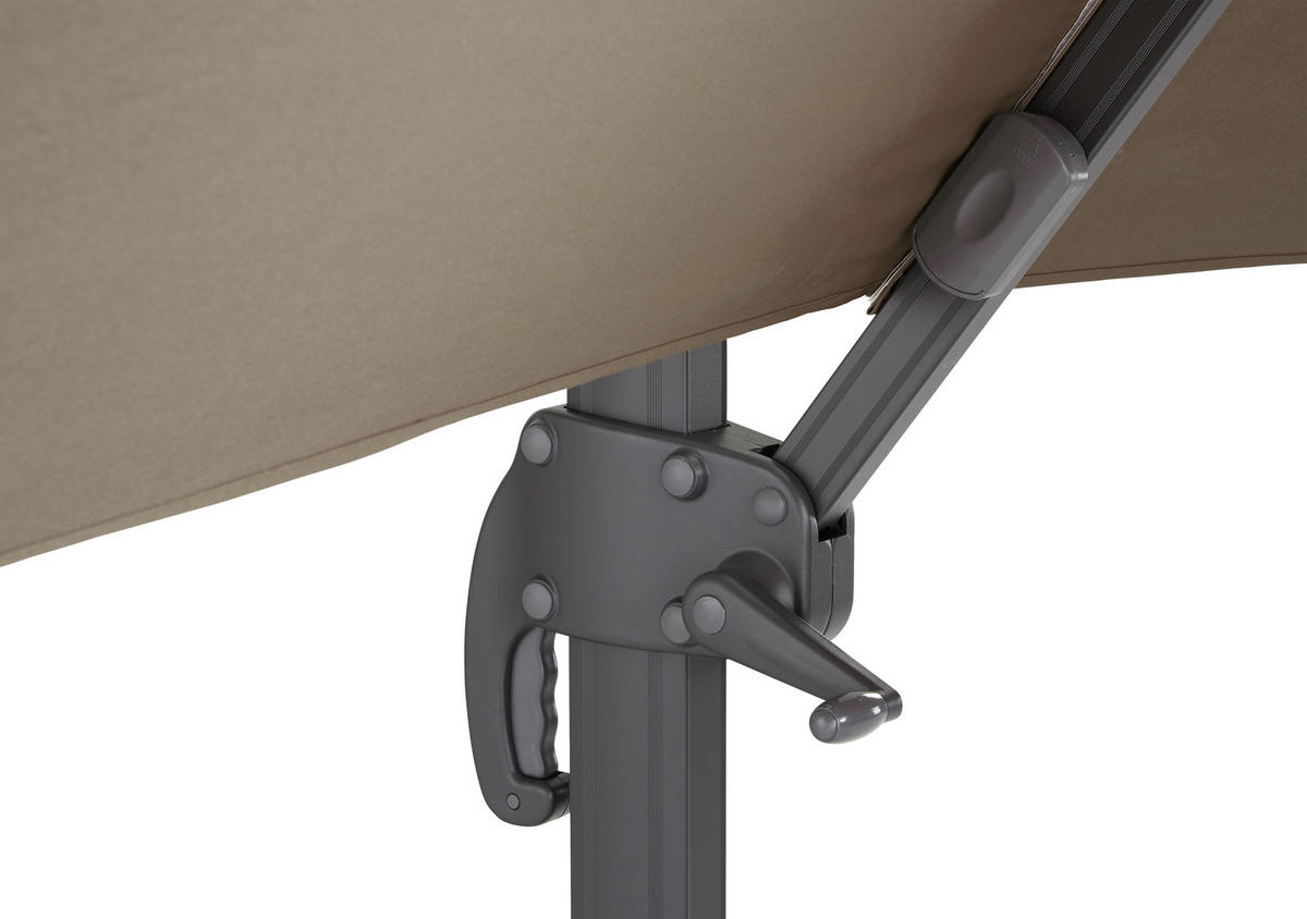 SUNCOBRAN  antracit, taupe  - antracit/taupe, Lifestyle, metal/tekstil (300/300cm) - Ambia Garden