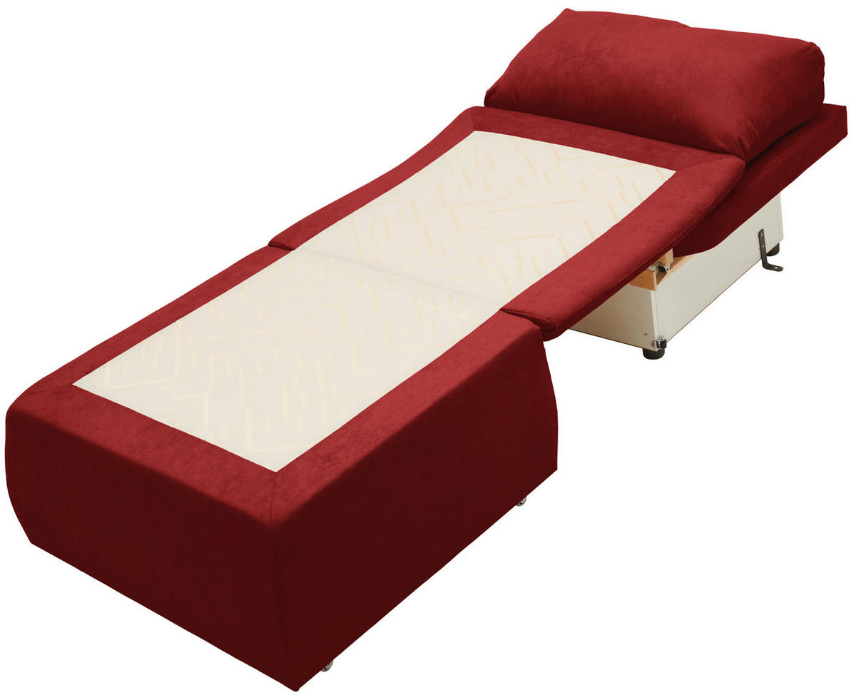 SCHLAFSESSEL  mit Jacquard Rot  - Rot/Schwarz, KONVENTIONELL, Kunststoff/Textil (87/95/87cm) - Livetastic