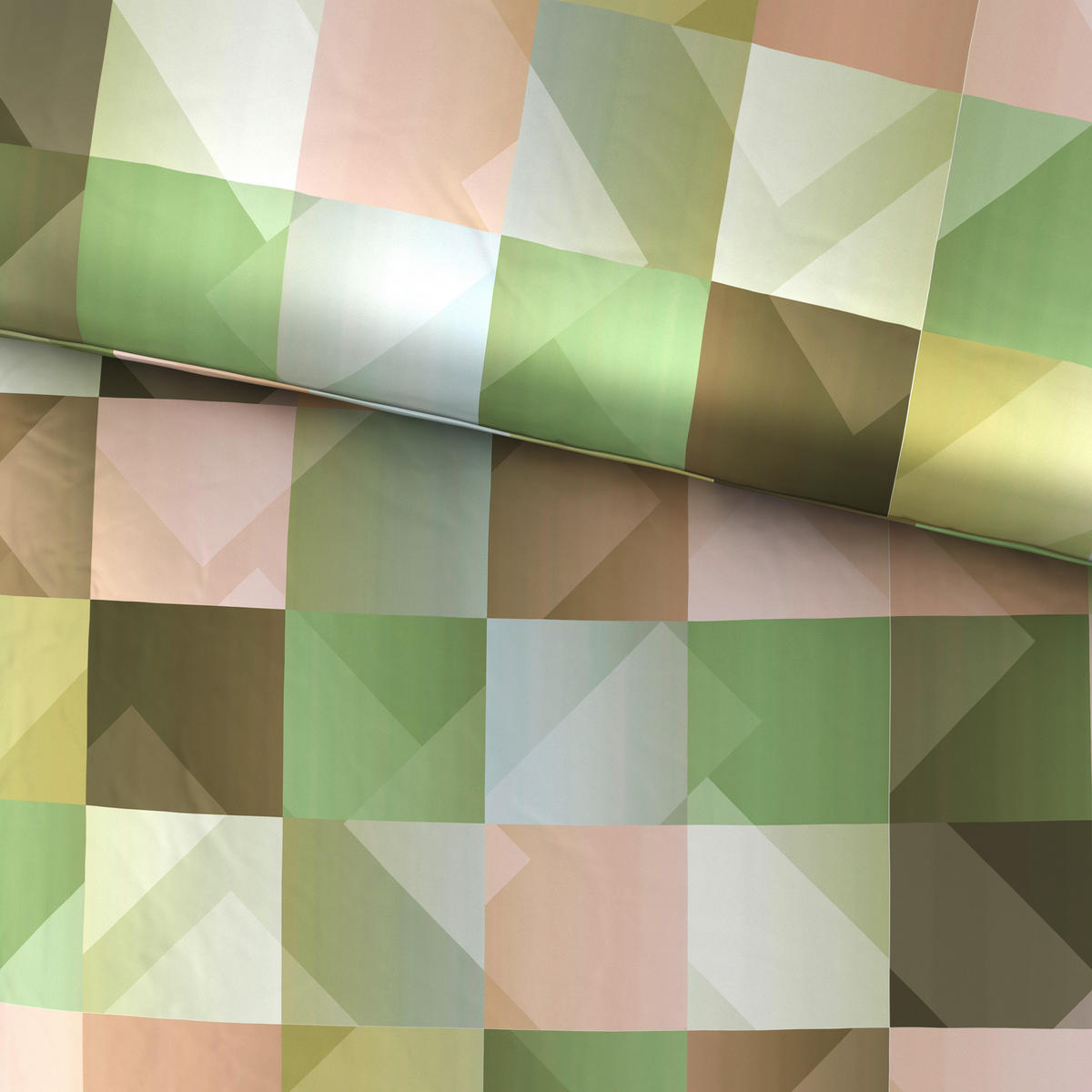 BETTWÄSCHE Javerdat Satin 135/200 cm  - Grün, KONVENTIONELL, Textil (135/200cm) - Novel