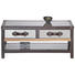 COUCHTISCH Eiche rechteckig Braun, Edelstahlfarben - Edelstahlfarben/Braun, Design, Holz/Metall (100/60/45cm) - CARRYHOME