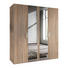 DREHTÜRENSCHRANK 4-türig Sonoma Eiche - Alufarben/Weiß, KONVENTIONELL, Glas/Holzwerkstoff (200/216/58cm) - Hom`in DREHTÜRENSCHRANK 4-türig Sonoma Eiche - Alufarben/Weiß, KONVENTIONELL, Glas/Holzwerkstoff (200/216/58cm) - Hom`in