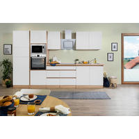 KÜCHENBLOCK 335 cm   in Weiß  - Eichefarben/Weiß, Basics, Holzwerkstoff (335cm) - Respekta