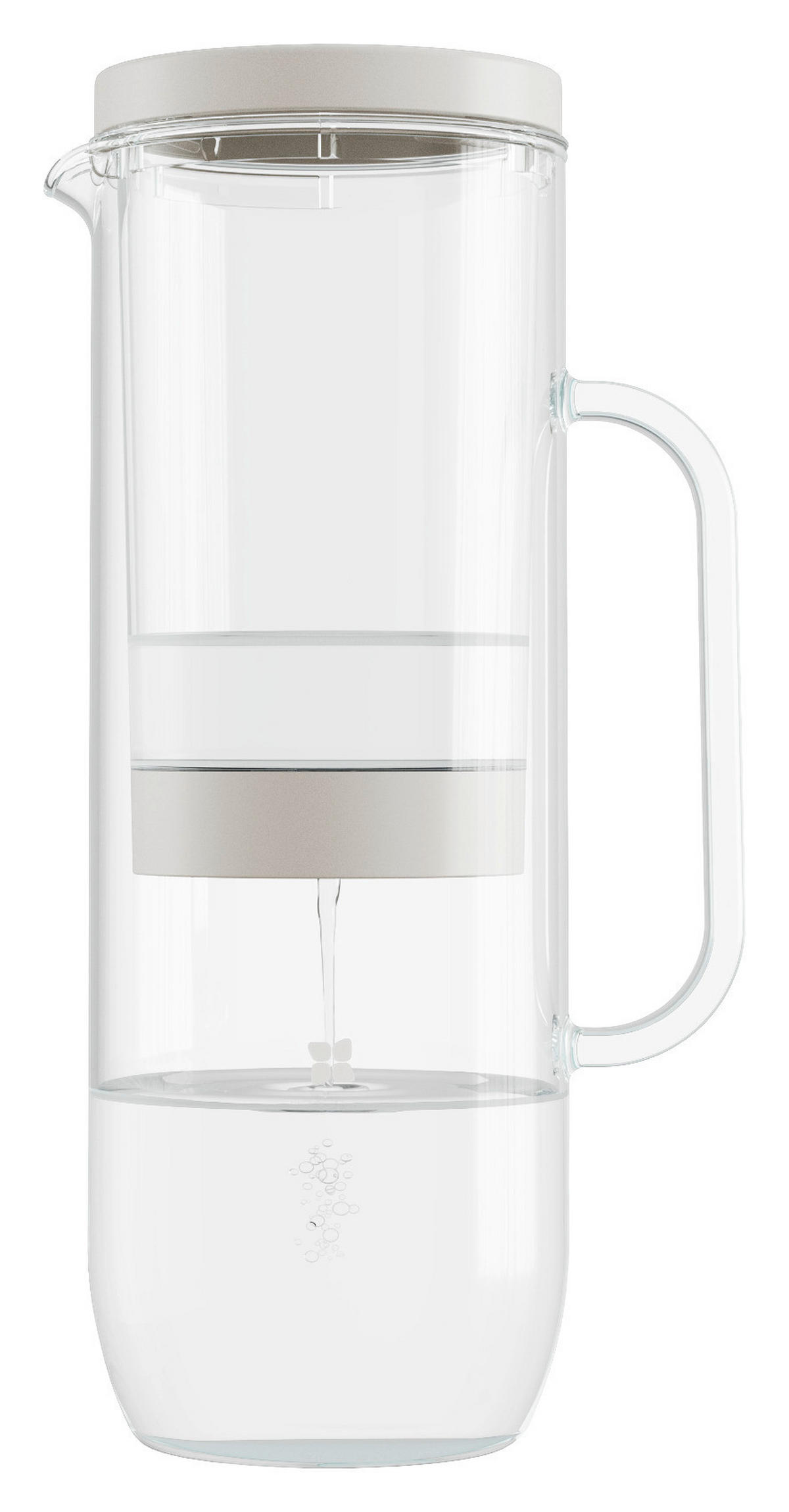 TISCHWASSERFILTER  Lucy  - Klar/Weiß, Trend, Glas/Kunststoff (2l) - waterdrop