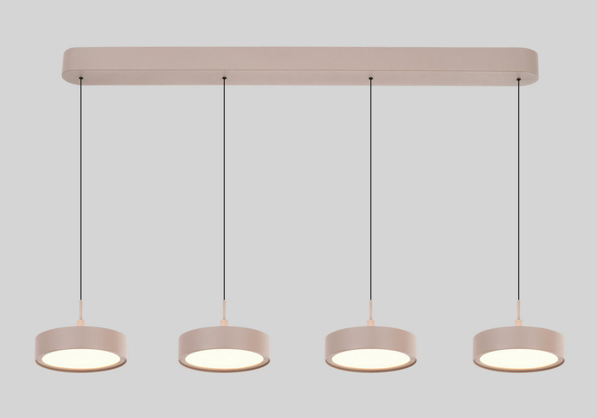 LED-HÄNGELEUCHTE Valensole 105/150/17,5 cm  - Sandfarben, Design, Metall (105/150/17,5cm)