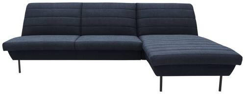 ECKSOFA Looks IX Blau Webstoff  - Blau/Schwarz, Design, Textil/Metall (274/168cm) - LOOKS by W.Joop