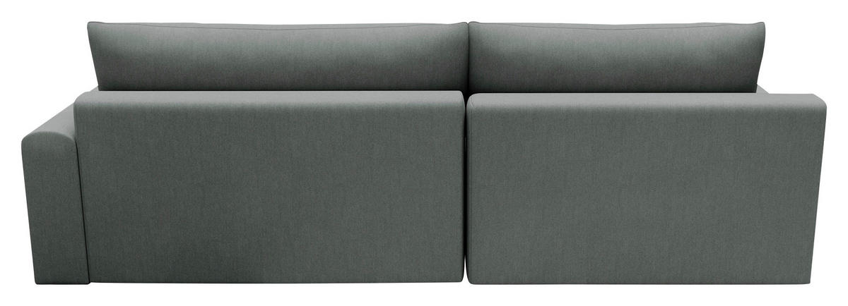 ECKSCHLAFSOFA in Struktur Grau  - Schwarz/Grau, Modern, Kunststoff/Textil (167/253cm) - Trendmanufaktur