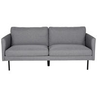 2-SITZER-SOFA Textilgeflecht Grau, Schwarz  - Schwarz/Grau, Design, Textil/Metall (180/78/80cm) - Livetastic