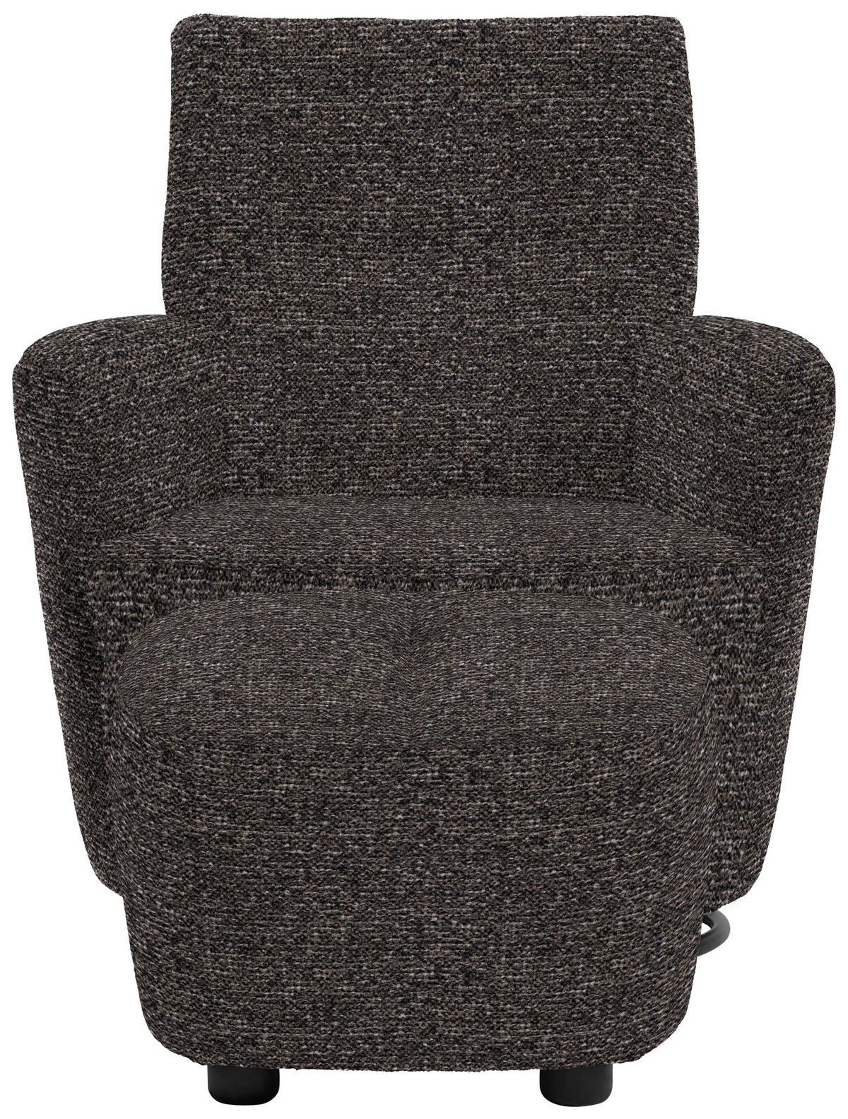 SESSEL in Chenille, Flachgewebe Dunkelgrün, Dunkelgrau  - Dunkelgrün/Dunkelgrau, Design, Textil/Metall (81/92/84cm) - Xora