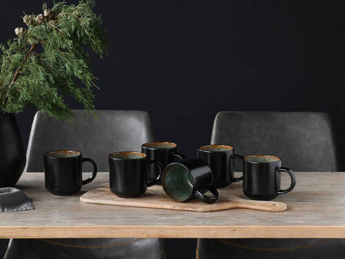 KAFFEEBECHERSET 6-teilig  - Grün, Trend, Keramik - Creatable