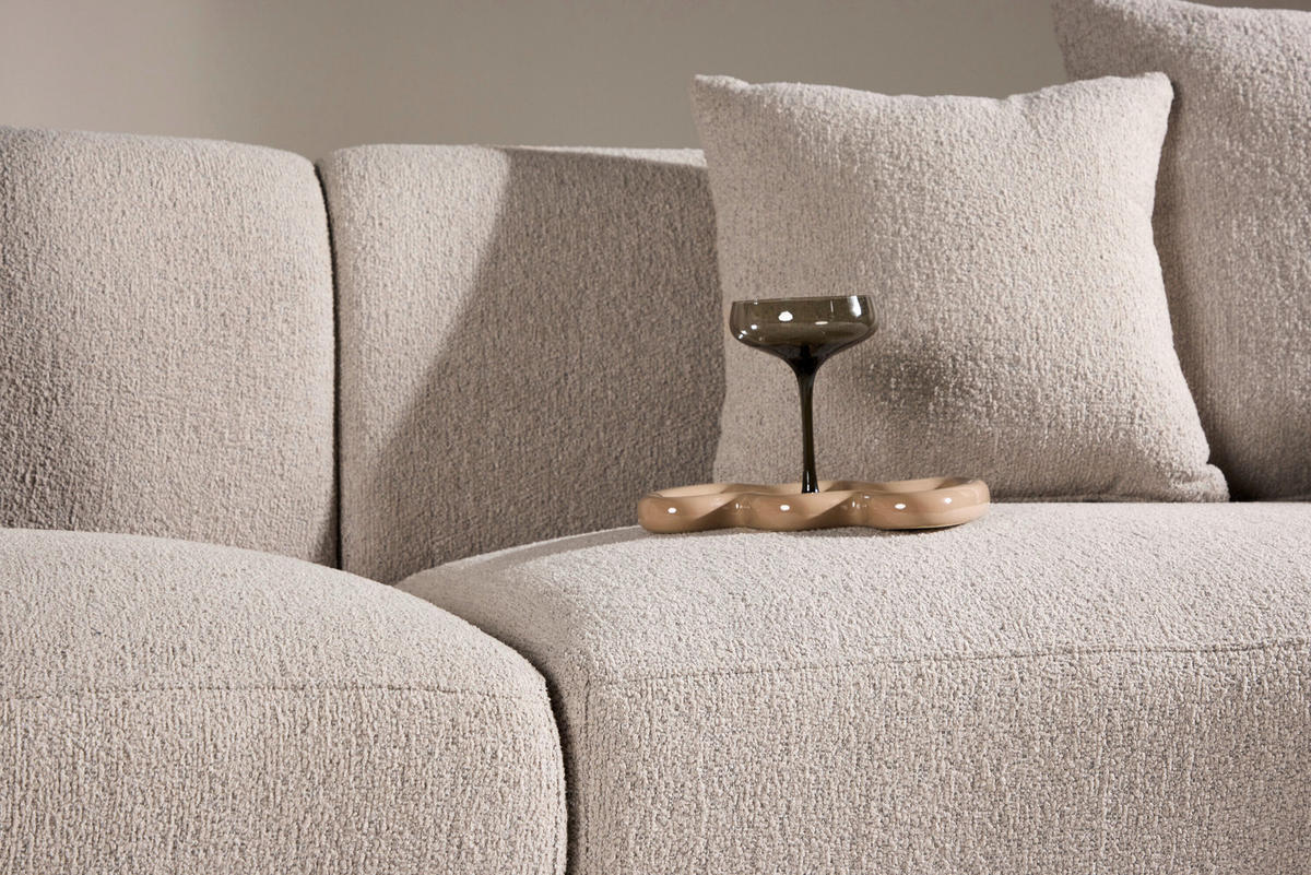 2-SITZER-SOFA Beige  - Beige, MODERN, Kunststoff/Textil (135/74/92cm) - Livetastic