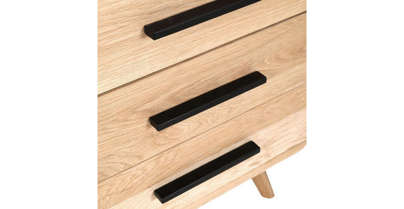 NACHTSCHRANK 48/65/40 cm Eiche massiv  - Eichefarben/Schwarz, Natur, Holz/Holzwerkstoff (48/65/40cm) - Landscape