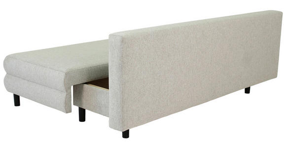 SCHLAFSOFA Lia in Webstoff Taupe  - Taupe/Schwarz, Design, Textil/Metall (197/84/92,5cm) - Hom`in