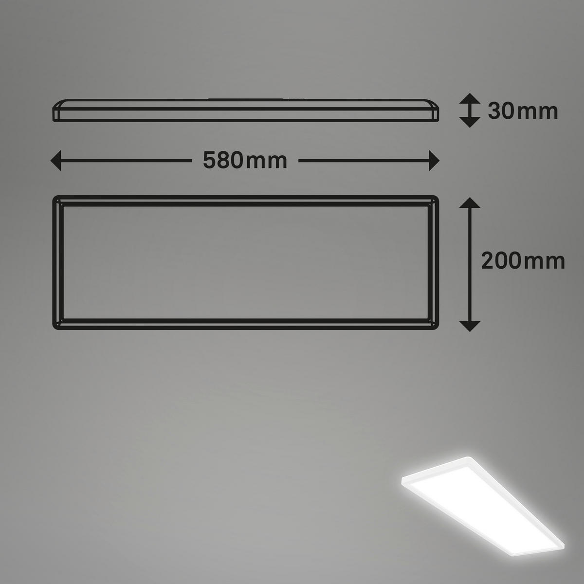 KUPAONSKA LED SVJETILJKA STRO MOVE  - bijela, Basics, plastika (58/20/3cm)