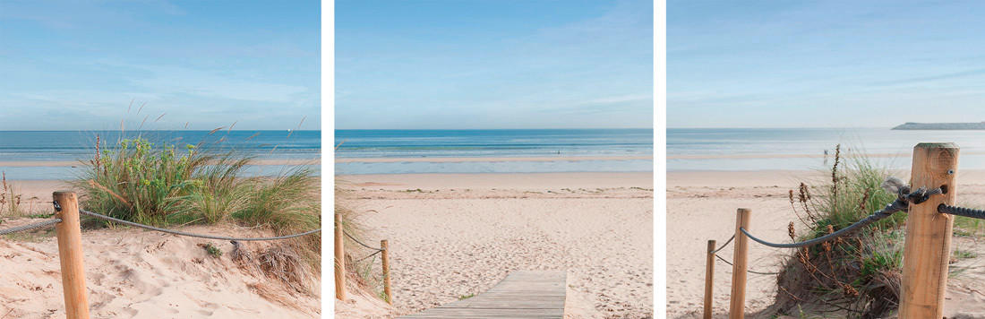 GLASBILD Strand & Meer  - Multicolor, KONVENTIONELL, Glas (30/90/1,40cm) - Euroart