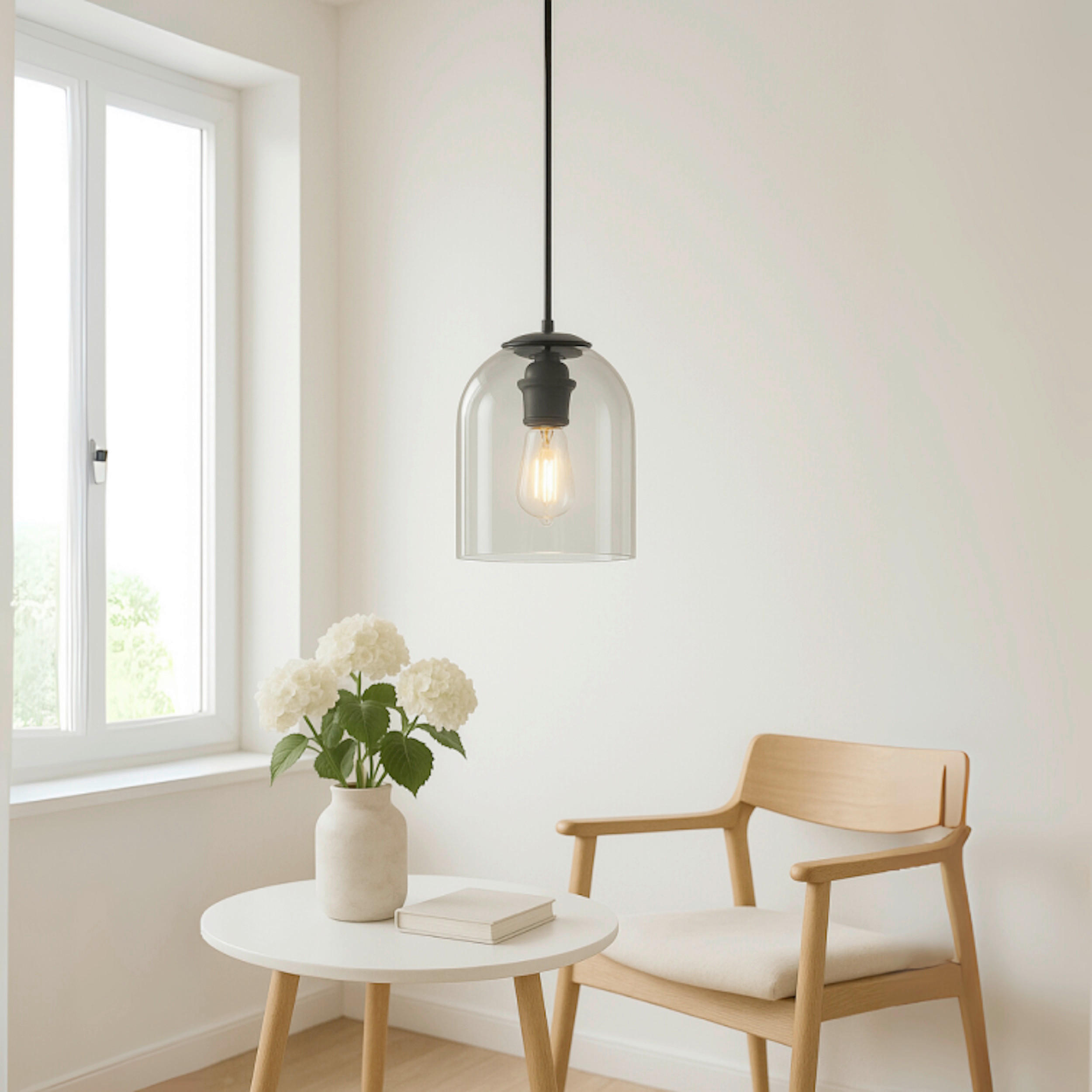 HÄNGELEUCHTE  - Transparent, Design, Glas (150/15/15cm)