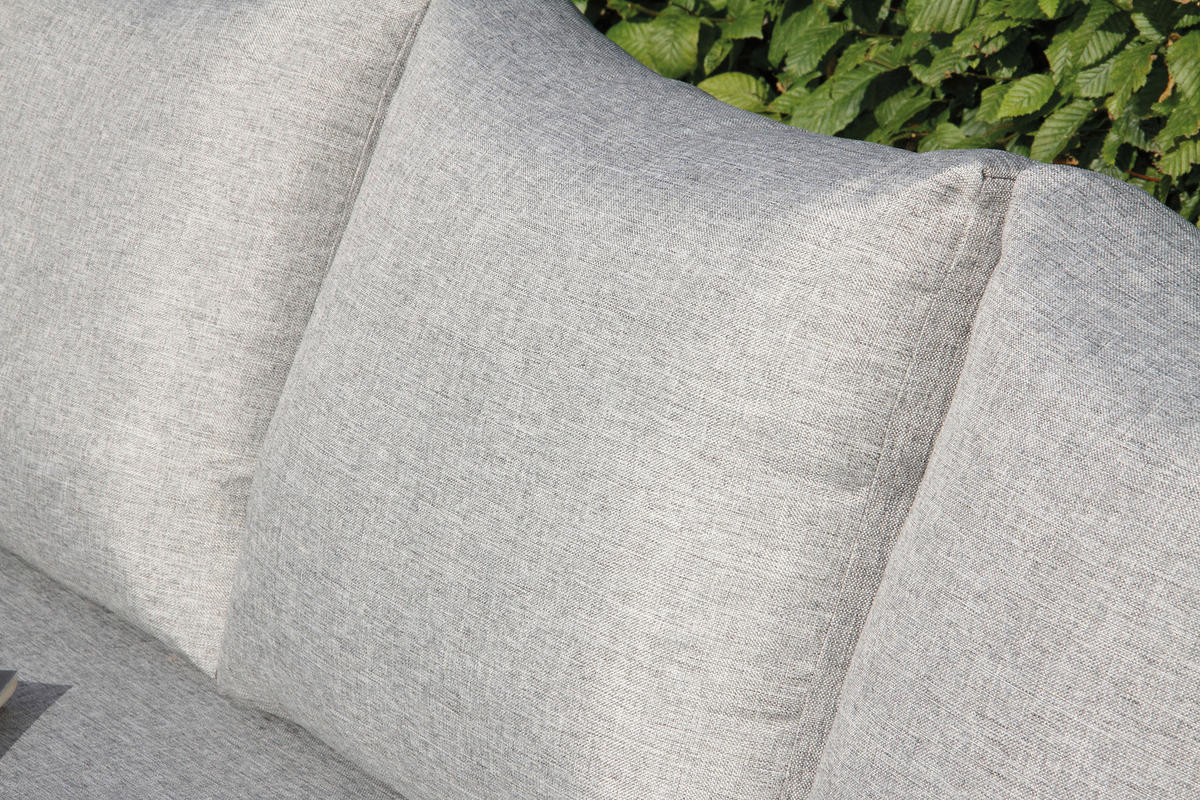 LOUNGEGARNITUR Aluminium  - Dunkelgrau/Anthrazit, MODERN, Kunststoff/Metall (185/65/75cm) - Ambia Garden