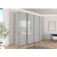 SCHWEBETÜRENSCHRANK  in Seidengrau  - Chromfarben/Seidengrau, KONVENTIONELL, Glas/Holzwerkstoff (271/235/68cm) - Novel