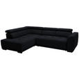 ECKSOFA in Chenille Anthrazit  205/284 cm  - Anthrazit/Schwarz, Design, Kunststoff/Textil (205/284cm) - Xora