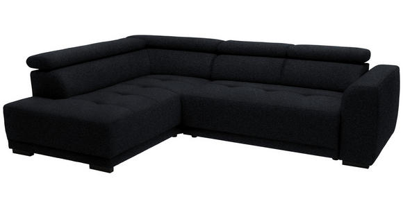 ECKSOFA in Chenille Anthrazit 205/284 cm - Anthrazit/Schwarz, Design, Kunststoff/Textil (205/284cm) - Xora