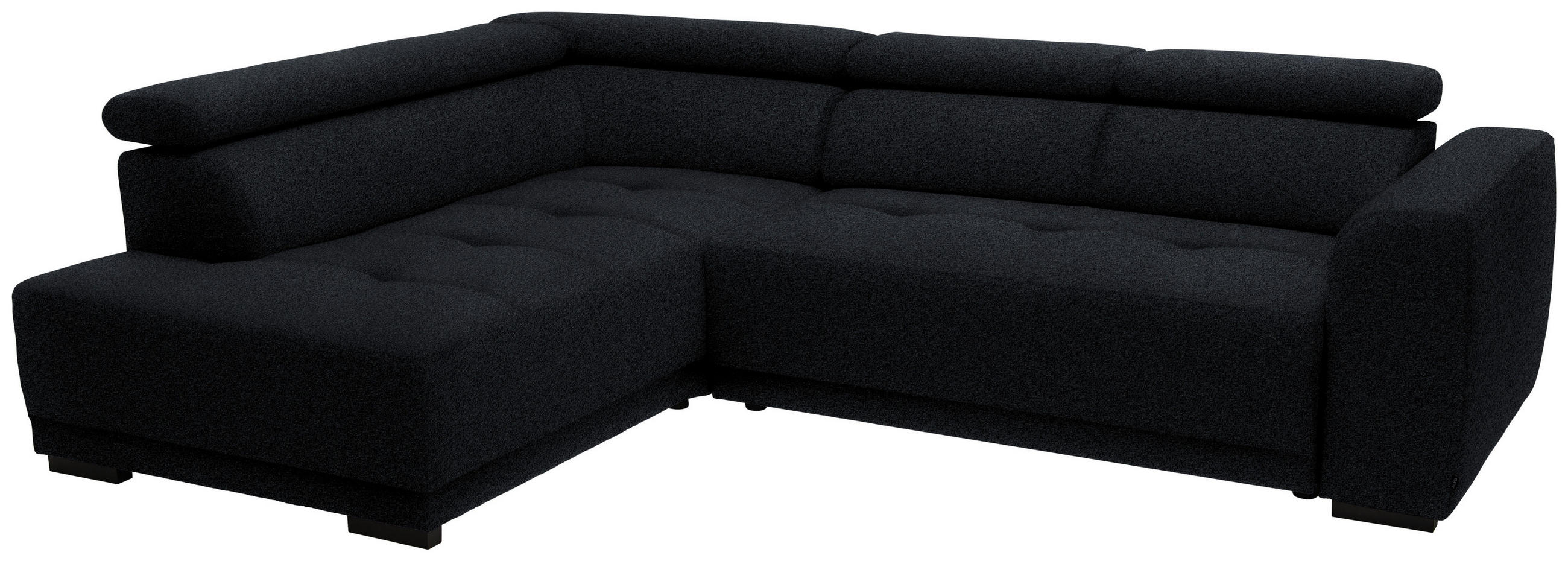 ECKSOFA in Chenille Anthrazit  205/284 cm  - Anthrazit/Schwarz, Design, Kunststoff/Textil (205/284cm) - Xora