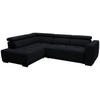 ECKSOFA in Chenille Anthrazit  205/284 cm  - Anthrazit/Schwarz, Design, Kunststoff/Textil (205/284cm) - Xora