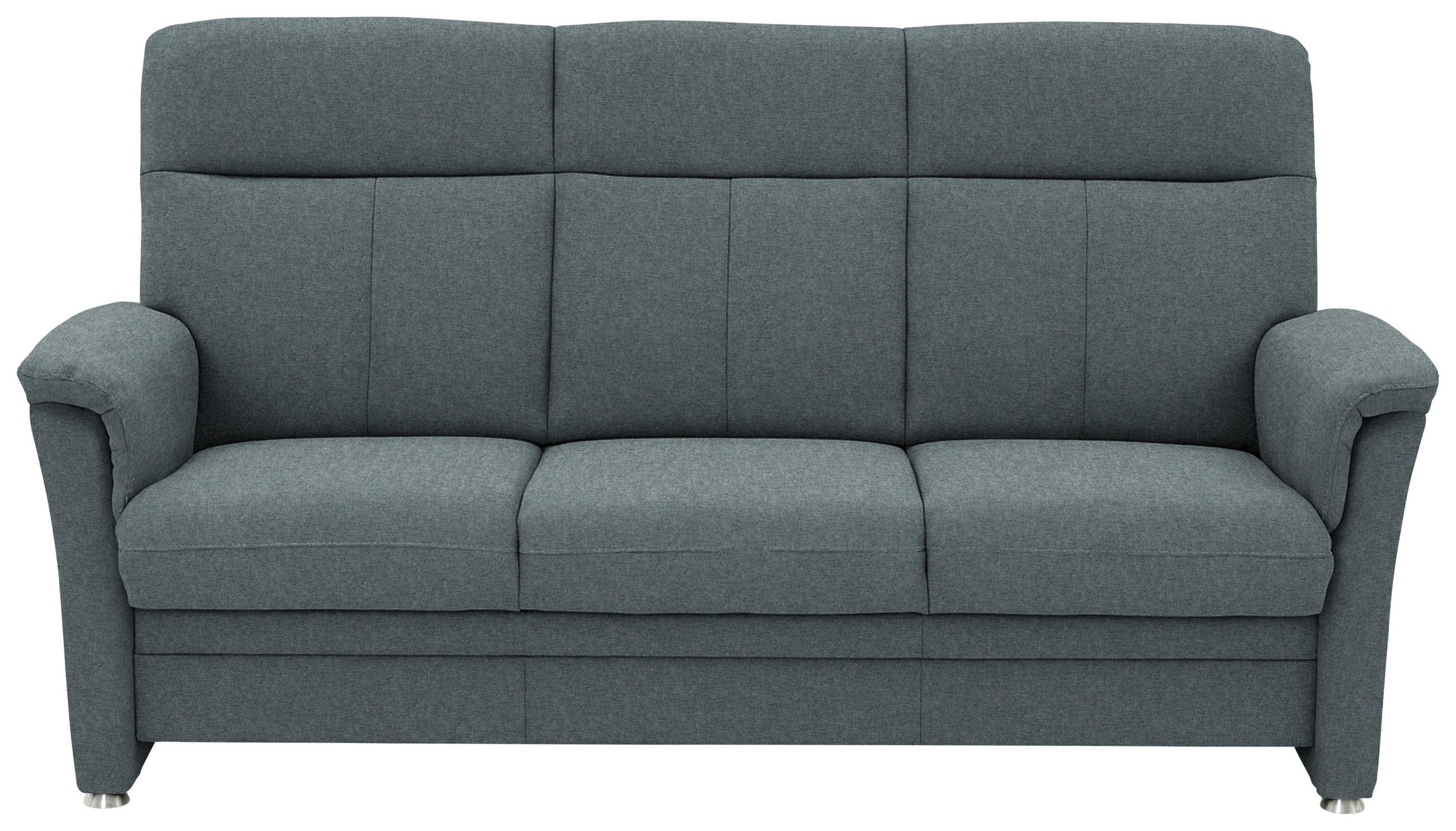3-SITZER-SOFA  in Flachgewebe Grau  - Alufarben/Grau, KONVENTIONELL, Textil/Metall (194/100/89cm) - Beldomo Comfort