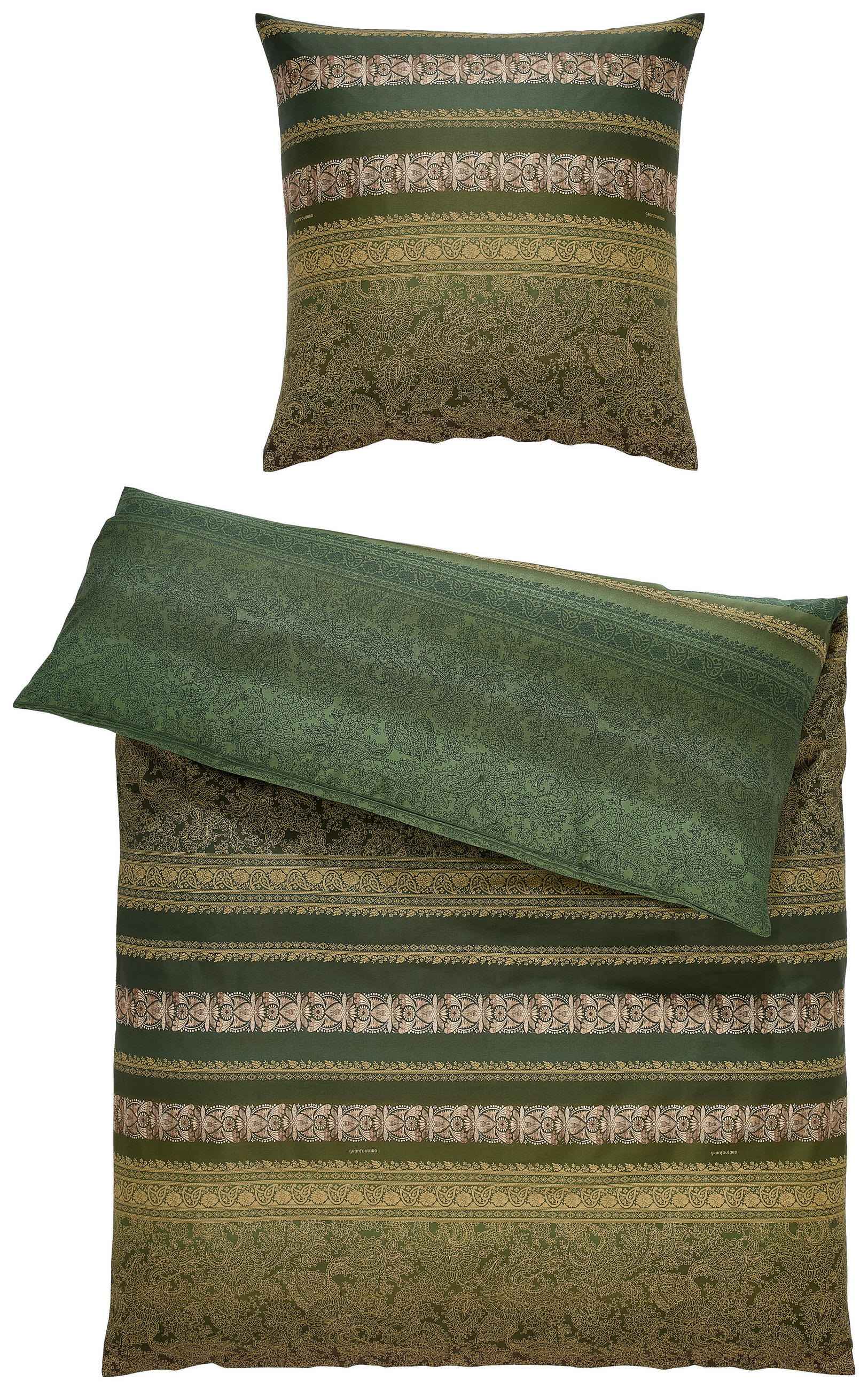 BETTWÄSCHE Satin 135/200 cm  - Salbeigrün, KONVENTIONELL, Textil (135/200cm) - Bassetti