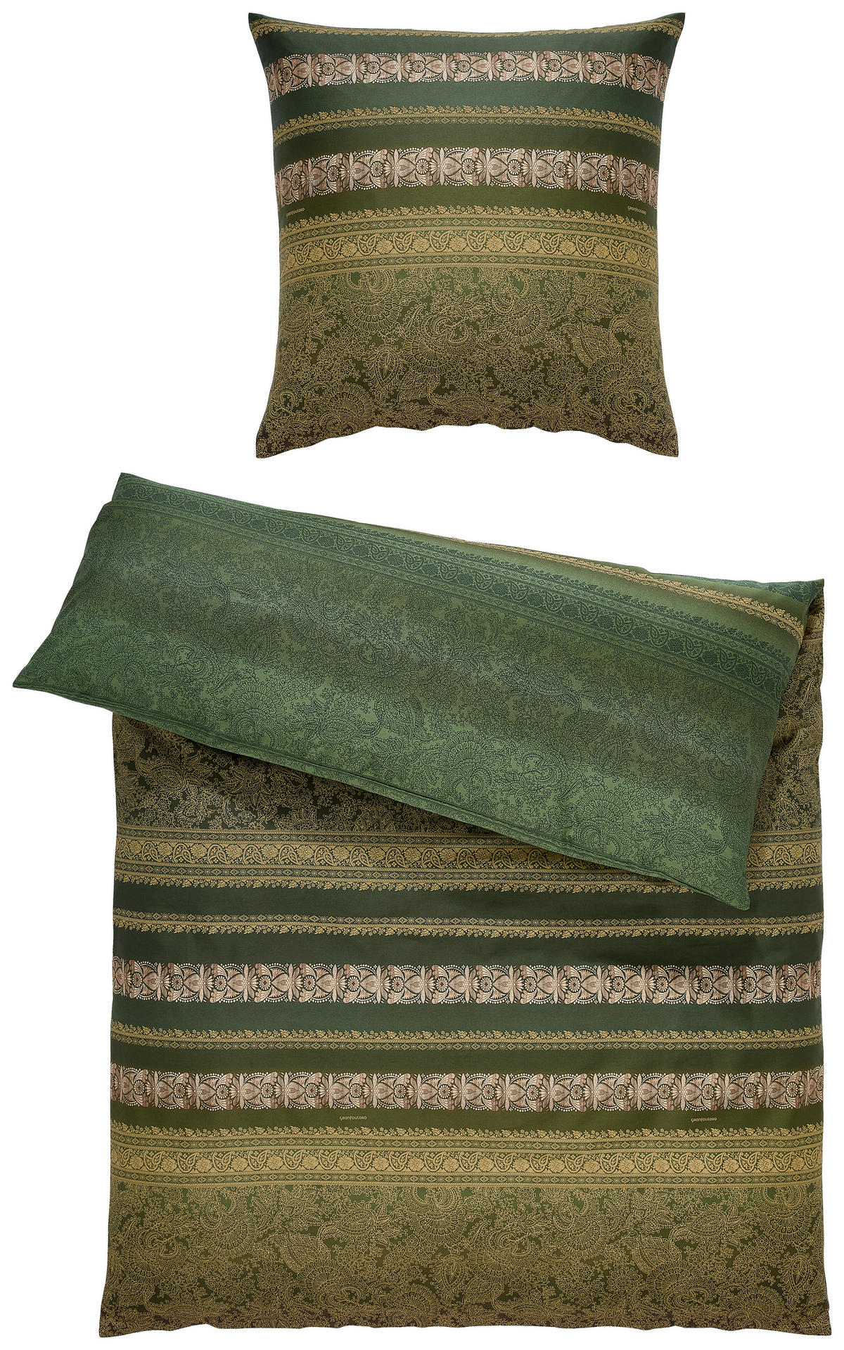 BETTWÄSCHE Satin 135/200 cm  - Salbeigrün, KONVENTIONELL, Textil (135/200cm) - Bassetti