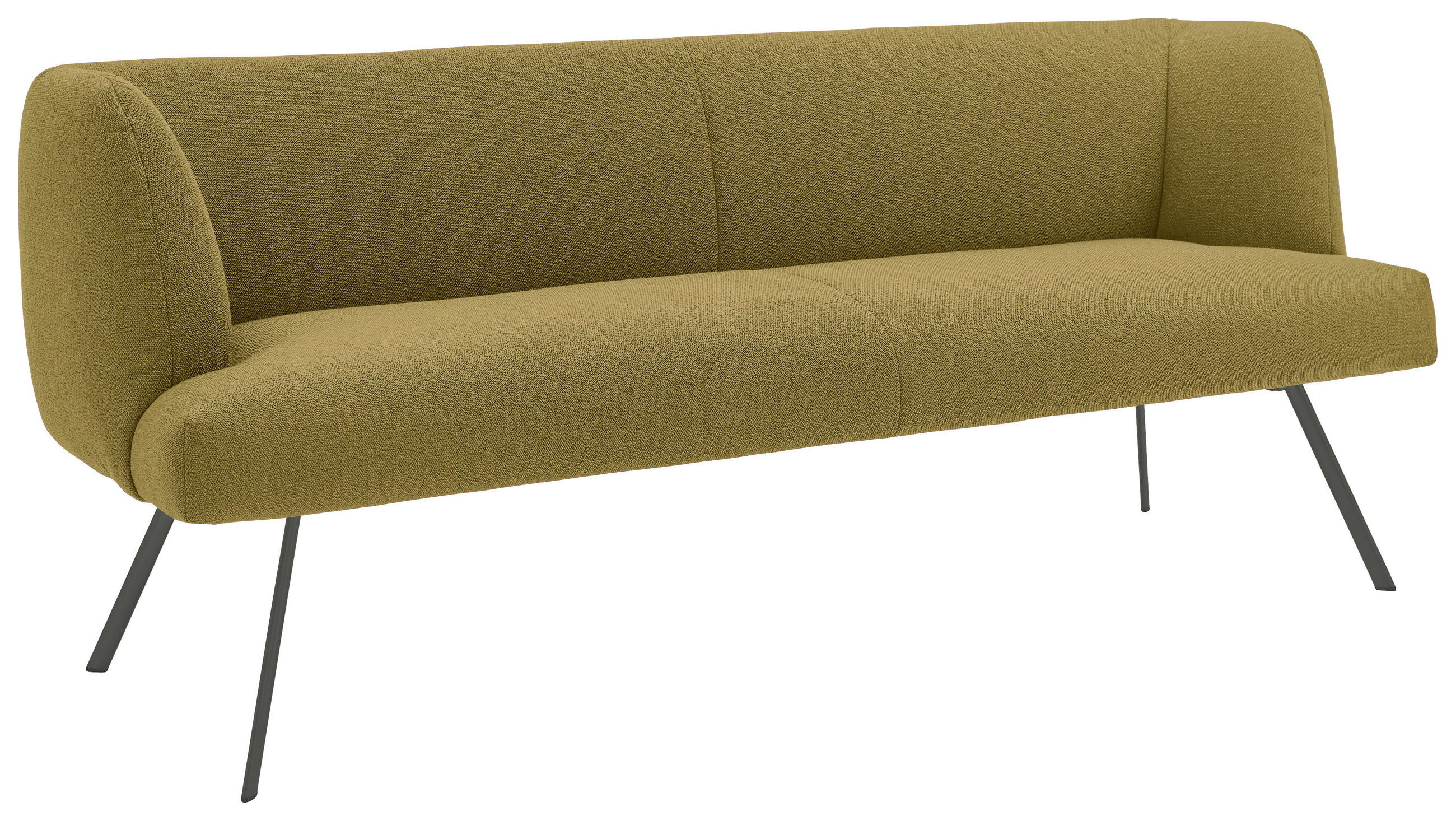 SITZBANK in Metall, Textil Anthrazit, Grün  - Anthrazit/Grün, Design, Textil/Metall (200/87/64cm) - Venjakob