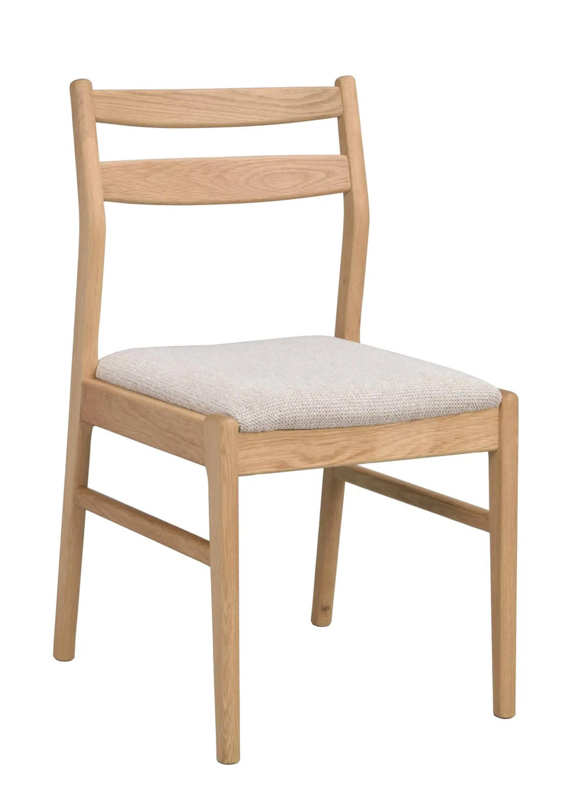 STOL   flatväv  - beige/ekfärgad, Klassisk, trä/textil (46/86/54cm) - Rowico