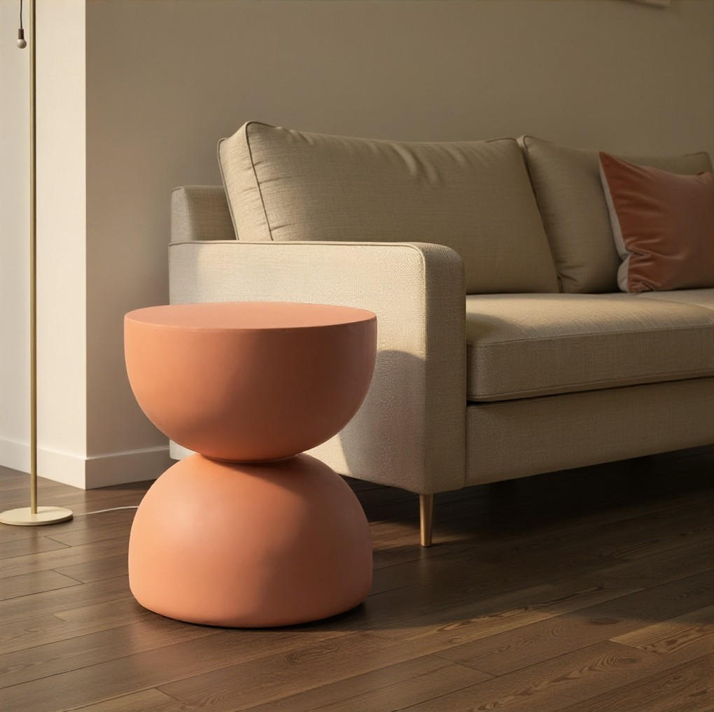 COUCHTISCH 35/35/39 cm Rostfarben  - Rostfarben, Design, Stein (35/35/39cm) - MID.YOU