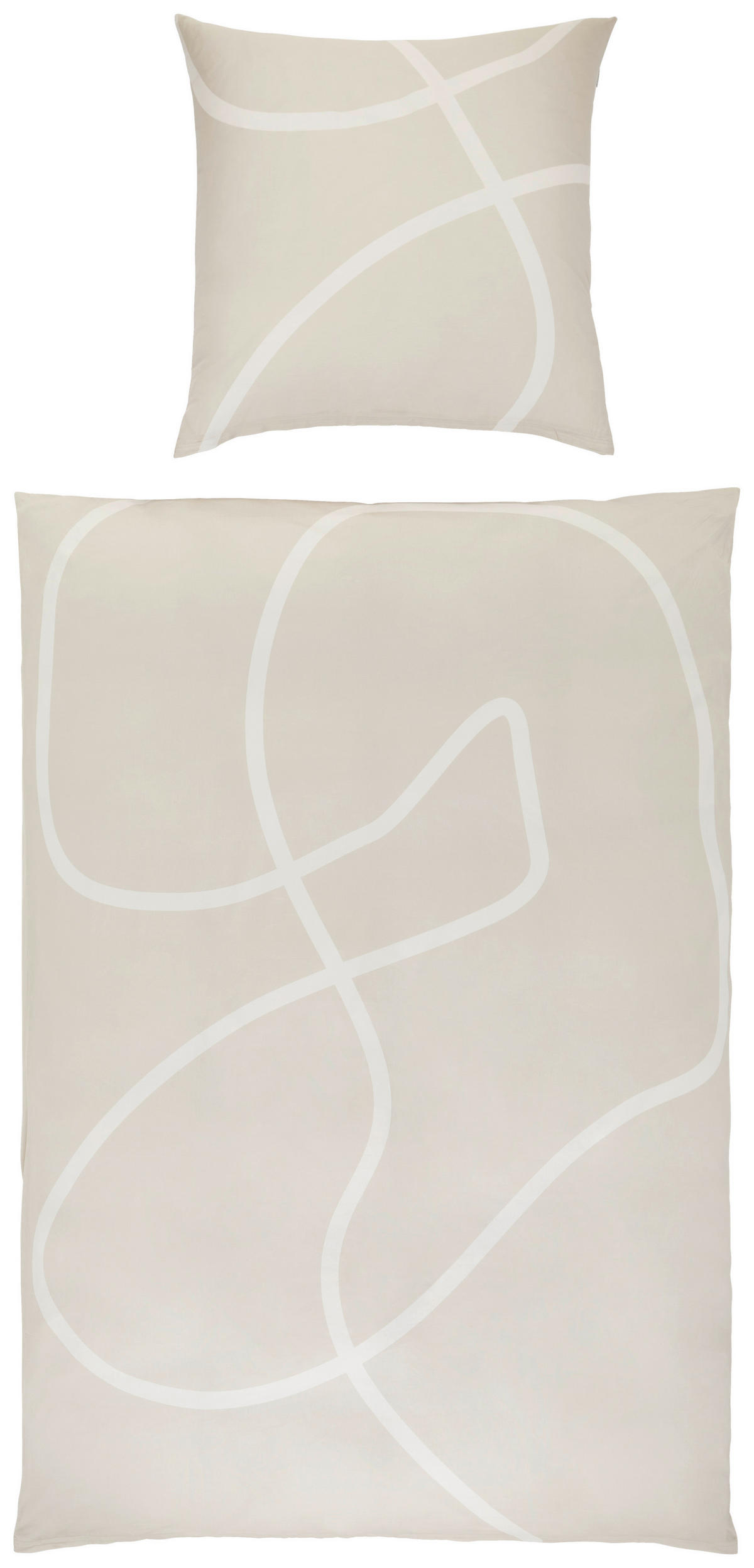 OBOUSTRANNÉ POVLEČENÍ, satén, krémová, bílá, béžová, 135/200 cm - bílá/krémová, Design, textil (135/200cm) - Musterring